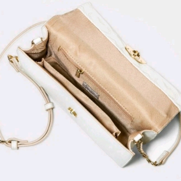 Embroidered/Threaded Heart Shoulder / Clutch by A New Day - Picture 2 of 4